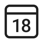 Calendar Date SVG Icon